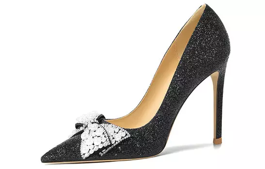 Туфли на высоком каблуке женские черный Lily Wei