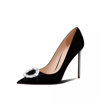 Туфли на высоком каблуке женские черный Miss Left