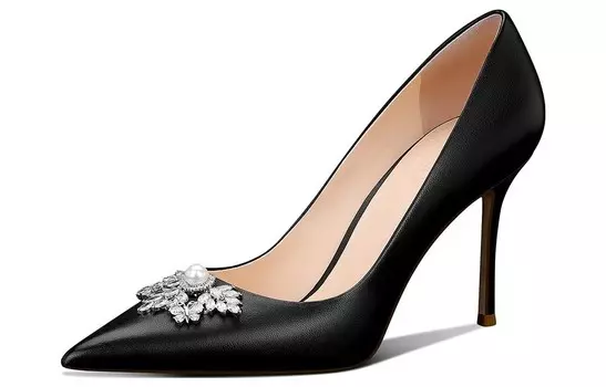 Туфли на высоком каблуке женские черный Miss Left