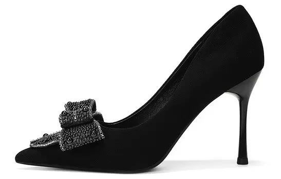 Туфли на высоком каблуке женские черный Oms