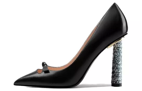 Туфли на высоком каблуке женские черный Shudaier