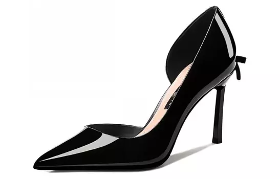 Туфли на высоком каблуке женские черный Shudaier