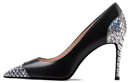 Туфли на высоком каблуке женские черный Shudaier