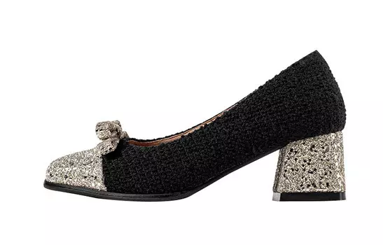 Туфли на высоком каблуке женские черный Wonderful Couple