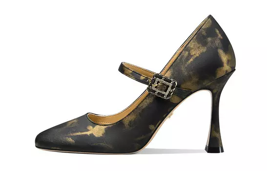 Туфли на высоком каблуке женские черный/золотой Lily Wei
