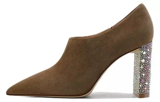Туфли на высоком каблуке женские цвета хаки Shudaier