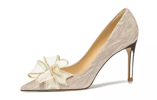 Туфли на высоком каблуке женские цвета шампанского Lily Wei