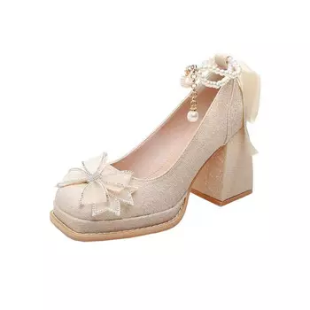 Туфли на высоком каблуке женские цвета шампанского Xingdiman, цвет Champagne 8.5cm