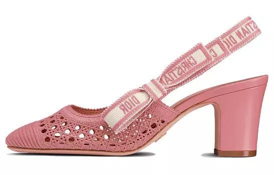 Туфли на высоком каблуке женские Dior без пятки, розовый