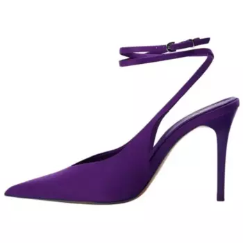 Туфли на высоком каблуке женские фиолетовые Zara
