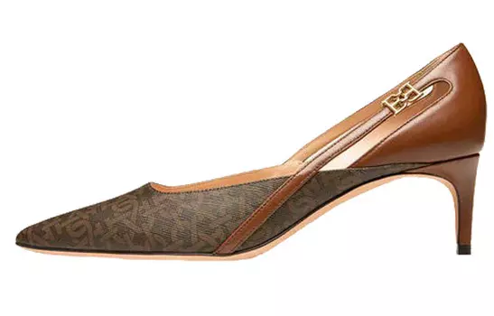 Туфли на высоком каблуке женские коричневые Bally