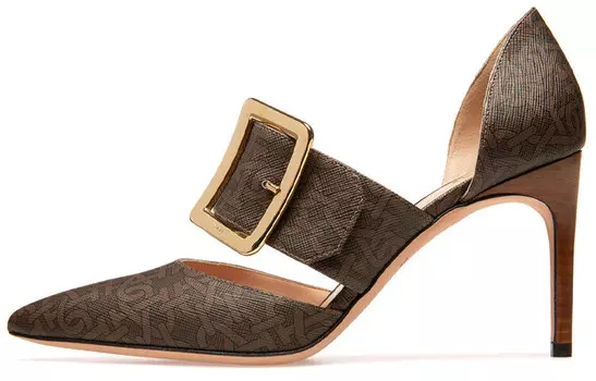 Туфли на высоком каблуке женские коричневые Bally