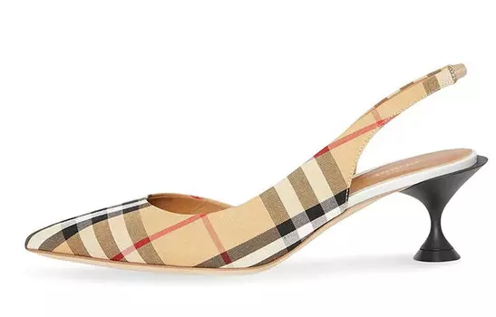 Туфли на высоком каблуке женские коричневые Burberry