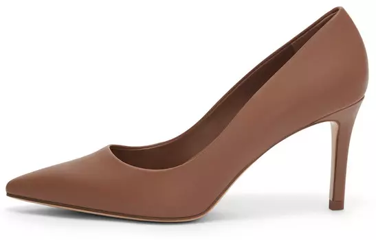 Туфли на высоком каблуке женские коричневые Charles&Keith