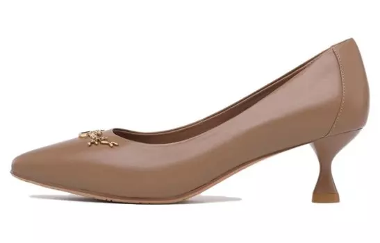 Туфли на высоком каблуке женские коричневые Chrisdien Deny/Cress Danny