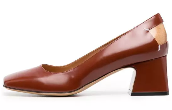 Туфли на высоком каблуке женские коричневые Maison Margiela