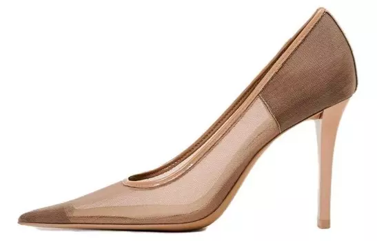 Туфли на высоком каблуке женские коричневые Zara