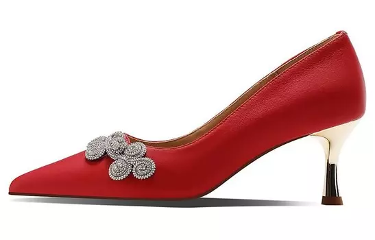 Туфли на высоком каблуке женские красный Bosssunwen