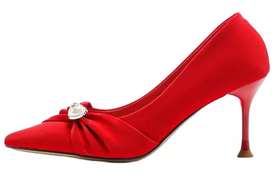 Туфли на высоком каблуке женские красный Exull Q