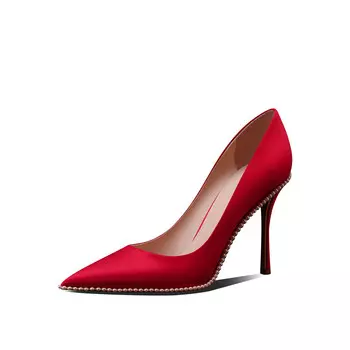 Туфли на высоком каблуке женские красный Miss Left