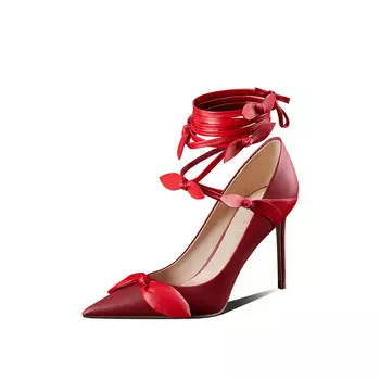 Туфли на высоком каблуке женские красный Miss Left