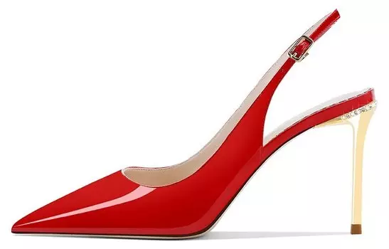 Туфли на высоком каблуке женские красный Shudaier