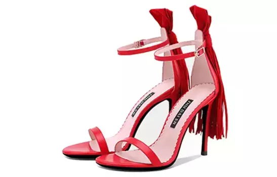 Туфли на высоком каблуке женские красный Shudaier