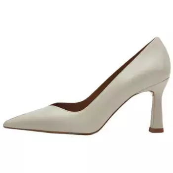 Туфли на высоком каблуке женские молочно-белые Flattered