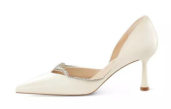 Туфли на высоком каблуке женские молочно-белый 7Or9