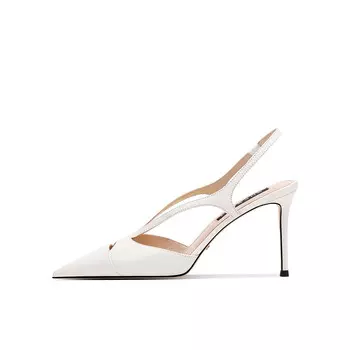 Туфли на высоком каблуке женские молочно-белый Shesrim