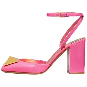 Туфли на высоком каблуке женские розовые Valentino