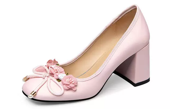Туфли на высоком каблуке женские розовый Lily Wei, цвет PinkHeel height 7cm