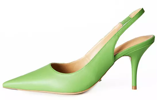 Туфли на высоком каблуке женские с низким верхом цвета лайм-зеленый Tony Bianco
