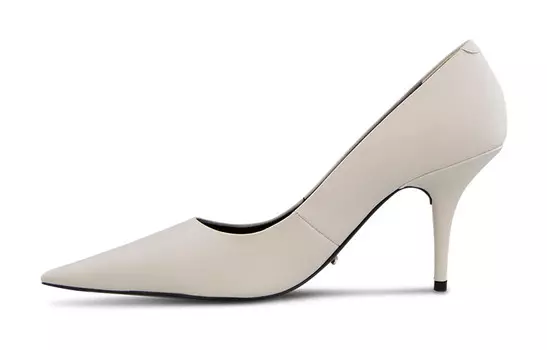 Туфли на высоком каблуке женские с низким верхом ванильного цвета Tony Bianco