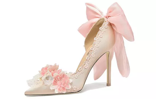 Туфли на высоком каблуке женские, шампанского розового цвета Lily Wei