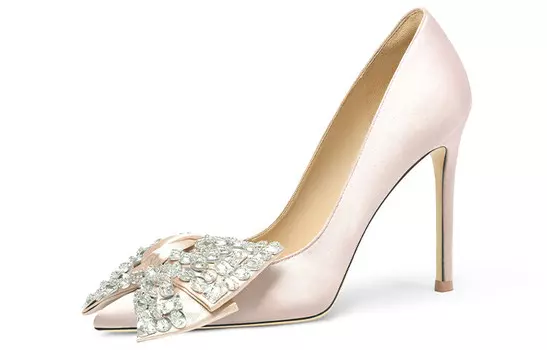 Туфли на высоком каблуке женские, шампанского розового цвета Lily Wei, цвет Champagne powder 10 cm