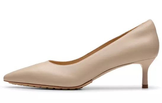 Туфли на высоком каблуке женские светло-коричневые Clarks