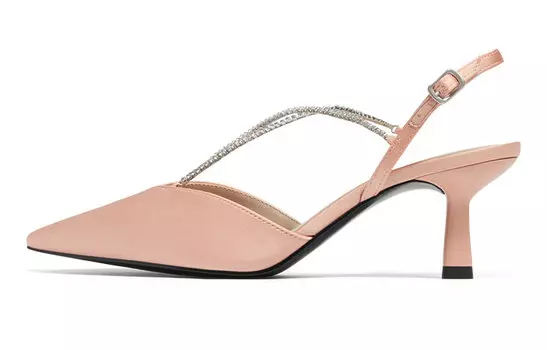 Туфли на высоком каблуке женские светло-красные Charles&Keith