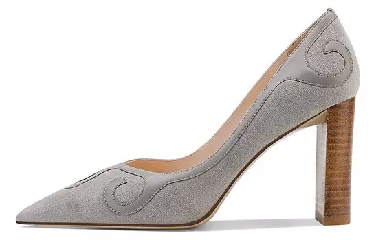 Туфли на высоком каблуке женские светло-серый Shudaier