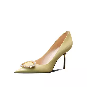 Туфли на высоком каблуке женские светло-желтый Miss Left