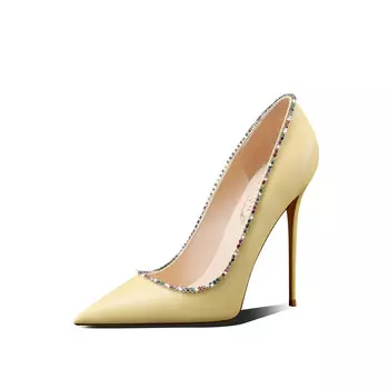 Туфли на высоком каблуке женские светло-желтый Miss Left