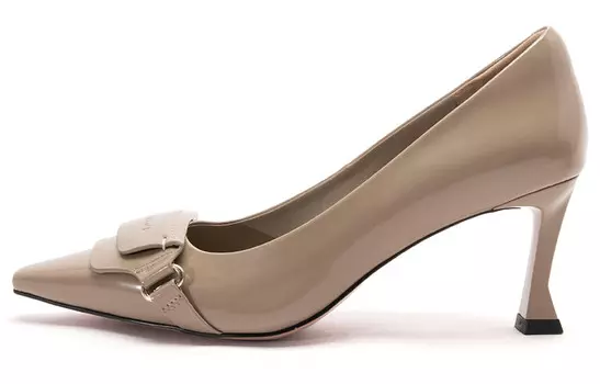 Туфли на высоком каблуке женские темно-бежевые Paco Gil