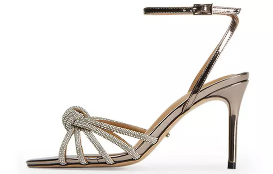 Туфли на высоком каблуке женские The Gun Is серые серебристые Tony Bianco