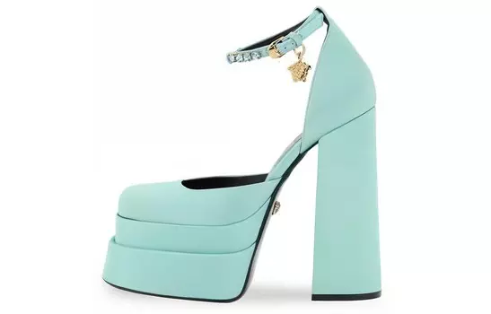 Туфли на высоком каблуке женские Versace, синий