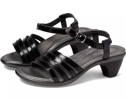 Туфли Naot Current, цвет Black Leather/Black Patent Combination