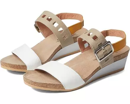 Туфли Naot Dynasty, цвет White/Beige/Marigold Leather Combo