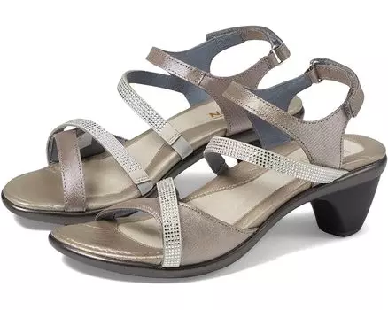 Туфли Naot Innovate, цвет Silver Threads Leather/Beige Microfiber/Clear Rhinestones