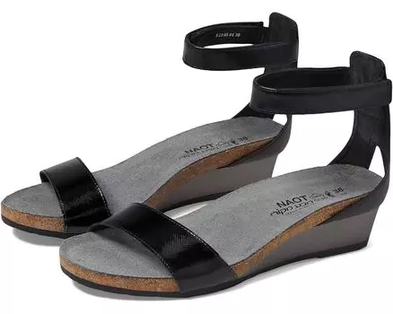 Туфли Naot Pixie, цвет Black Luster Leather/Black Raven Leather/Black Madras Leather