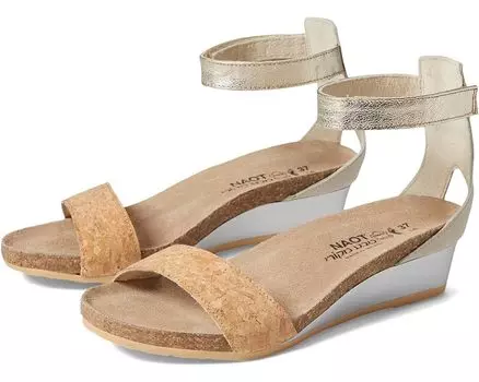 Туфли Naot Pixie, цвет Cork Leather/Soft Ivory Leather/Radiant Gold Leather