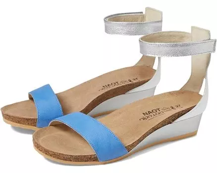 Туфли Naot Pixie, цвет Sapphire Blue Leather/White Pearl Leather/Soft Silver Leather